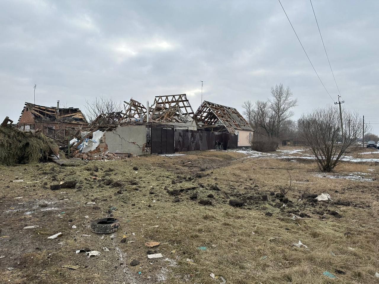 У Харківській області протягом доби  11 лютого окупанти завдали авіаційного удару по місту Вовчанську